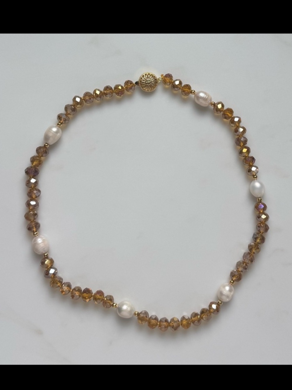 NWOT Tuckernuck Citrine and Pearl Necklace